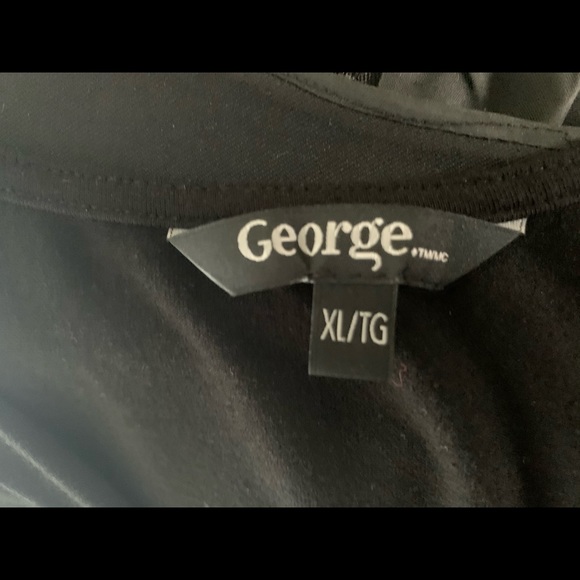 Soft light Black V neck dress at knee length nice pleads below bustier Size XL - Picture 9 of 13